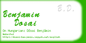 benjamin dosai business card
