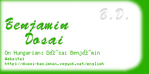 benjamin dosai business card